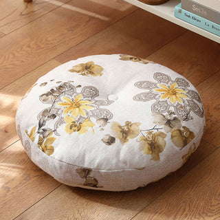 Buddha Gift Lotus Simple Pattern Linen Meditation Seat Cushion Home Living Room Decoration