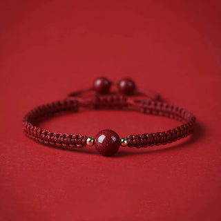 Buddha Gift Lucky Cinnabar Bead Blessing Red String Bracelet