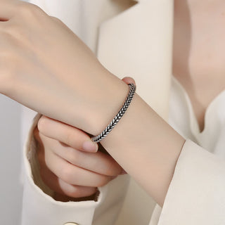 Buddha Gift Vintage Dragon Keel Braided Twisted Design Wealth Buckle Bracelet