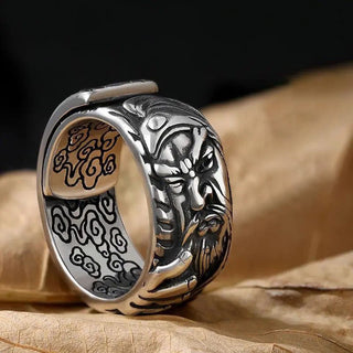 Buddha Gift Guan Gong Auspicious Clouds Amulet Wealth Ring