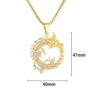 Buddha Gift Chinese Zodiac Dragon Pattern Success Necklace Pendant
