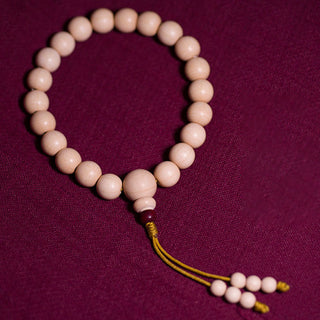 Buddha Gift Natural Abelia Biflora Wood Blessing Wrist Mala