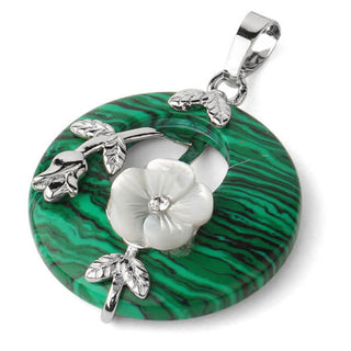 Buddha Gift Various Crystal Amethyst Green Aventurine Flower Healing Necklace Pendant