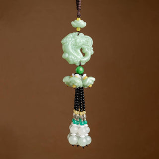 Buddha Gift FengShui Jade PiXiu Blessing Car Pendant Decoration