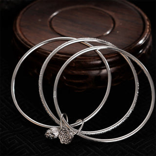 Buddha Gift Lotus Flower Pod White Copper New Beginning Bracelet Bangle