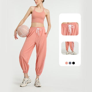 Buddha Gift High Waist Loose Fitness Yoga Sports Track Pants With Pockets