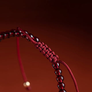 Buddha Gift Garnet Cinnabar PiXiu Blessing Calm String Bracelet