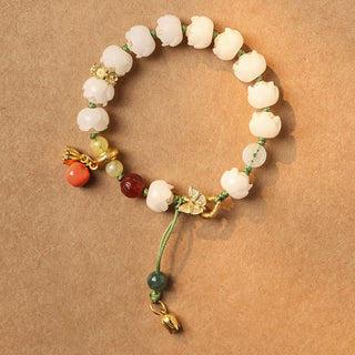 Buddha Gift Natural Bodhi Seed Lotus Pumpkin Bead Peace Harmony Bracelet