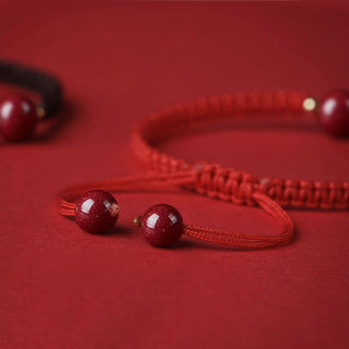 Buddha Gift Lucky Cinnabar Bead Blessing Red String Bracelet