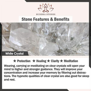 Buddha Gift Natural Stone Quartz Healing Beads Bracelet