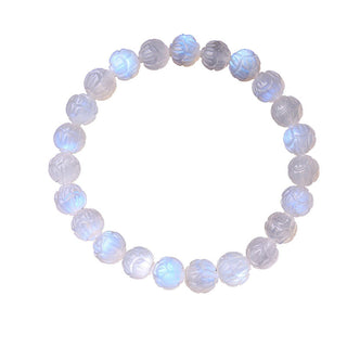 Buddha Gift Natural Moonstone Lotus Love Bracelet