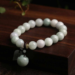 Buddha Gift Natural Jade Pi Xiu Buddha Gourd Apple Success Bracelet