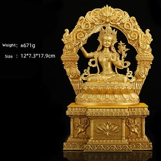 Buddha Gift Shakyamuni Amitabha Medicine Buddha Figurine Serenity Copper Statue Home Decoration