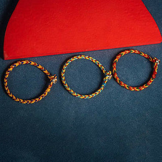 Buddha Gift "May you be safe and sound all year round" Lucky Multicolored Bracelet