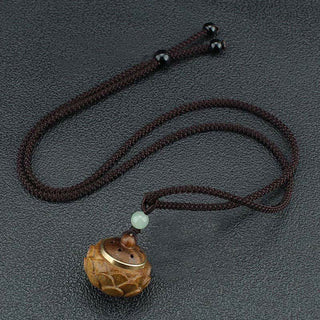 Buddha Gift Tibet Green Sandalwood Rosewood Om Mani Padme Hum Lotus Positive Soothing Necklace Pendant