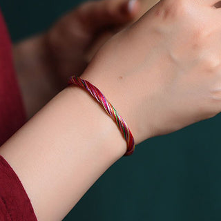 Buddha Gift Tibetan Handmade Five Colorful Thread Dragon Boat Festival Protection Adult Child String Bracelet