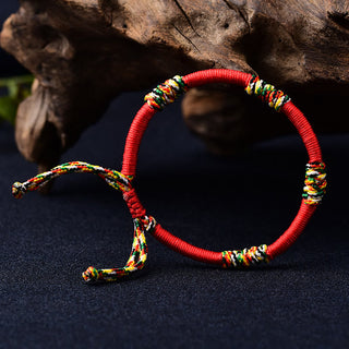 Buddha Gift Tibetan Handmade Colorful King Kong Knot Lucky Protection Braid String Bracelet