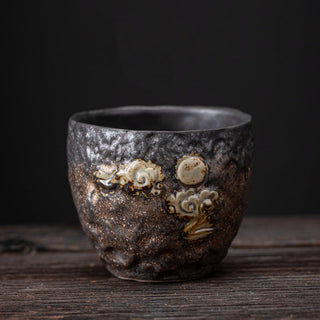 Buddha Gift Lotus Pod Leaf Flower Auspicious Clouds Ceramic Teacup Kung Fu Tea Cup