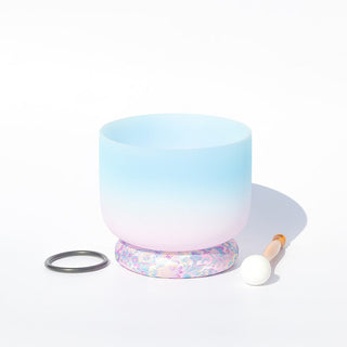 Buddha Gift Tibetan Crystal Sound Bowl Handcrafted for Yoga and Meditation Singing Bowl With Bag