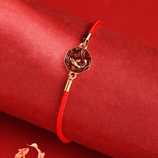 Buddha Gift 925 Sterling Silver Luck Koi Fish Color Change Wealth Handcrafted Braided Bracelet