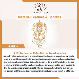 Buddha Gift Tibetan Ganesh Ganpati Elephant God of Wealth Dorje Vajra Spiritual Power Necklace Pendant