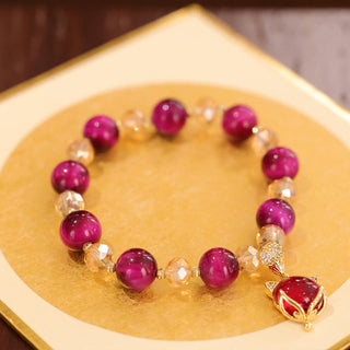 Buddha Gift Red Tiger Eye PiXiu Fox Protection Self Confidence Bracelet