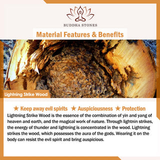 Buddha Gift Tibetan Lightning Strike Wood Bracelet Lotus Buddha Mala