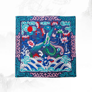 Buddha Gift Phoenix Dragon Kirin Embroidery Cup Mat Pad Tea Cup Coaster Kung Fu Tea Mat
