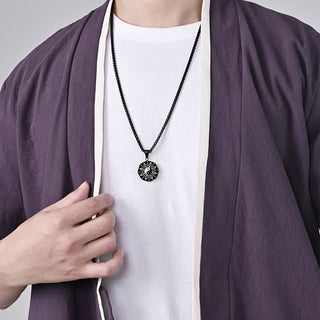 Buddha Gift Bagua Yin Yang Titanium Steel Balance Necklace Pendant