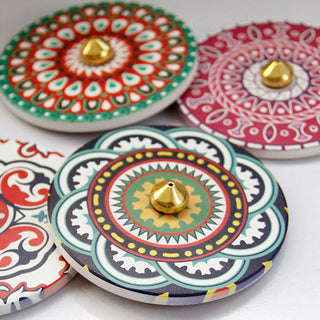 Buddha Gift Colorful Pattern Ceramic Blessing Stick Incense Burner