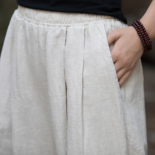 Buddha Gift Retro Wide Leg Pants Casual Women's Yoga Pants With Pockets