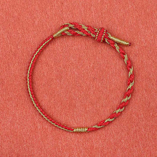 Buddha Gift Handmade Chinese Zodiac Rabbit Rooster Rat Horse Dragon Protection Braid String Bracelet