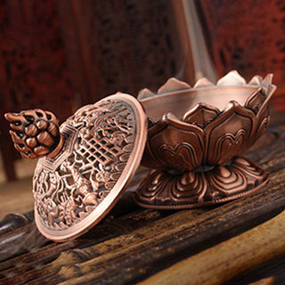 Buddha Gift Tibetan Lotus Shaped Purify Incense Burner
