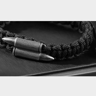 Buddha Gift 925 Sterling Silver Bullet Design Braided Rope Bracelet