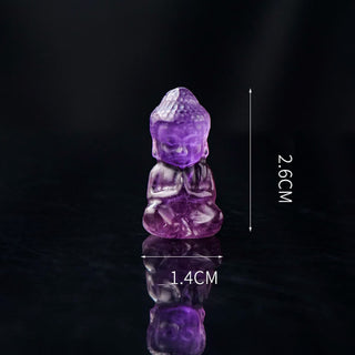 Buddha Gift Various Crystal Amethyst Pink Crystal White Crystal Citrine Buddha Carved Spiritual Healing Necklace Pendant Decoration