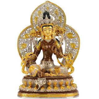 Buddha Gift Bodhisattva Green Tara Hope Copper Statue Decoration