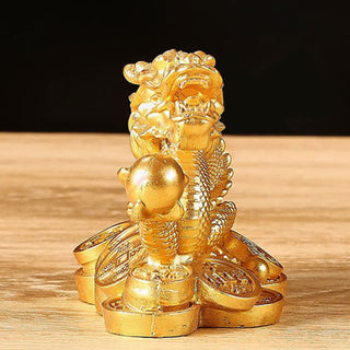 Buddha Gift Feng Shui Dragon Copper Coin Wealth Success Luck Decoration