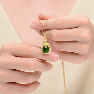 Buddha Gift Natural Jade PiXiu Balance Necklace