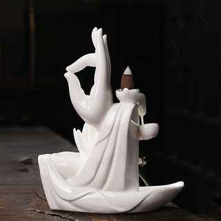 Buddha GiftTibetan Lotus Blessing Incense Burner Decoration