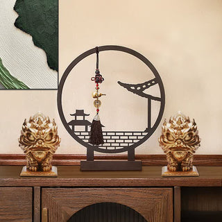 Buddha Gift Lion Statue Strength Resin Home Office Decoration