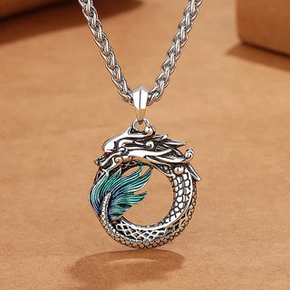 Buddha Gift Tibetan Copper Dragon Strength Necklace