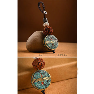Buddha Gift Tibetan Om Mani Padme Hum Bodhi Seed Peace Key Chain