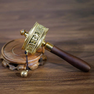 Buddha Gift Tibetan Prayer Wheel Six True Words Sandalwood Healing Decoration