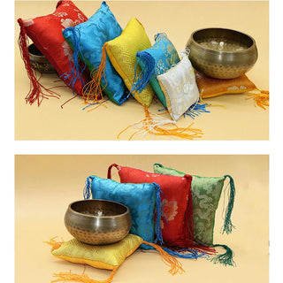 Buddha Gift Tibetan Singing Bowl Cushion Decoration with Tassel Decoration