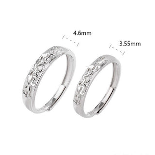 Buddha Gift 925 Sterling Silver PiXiu Balance Adjustable Couple Ring