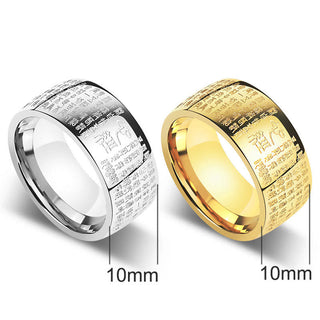 Buddha Gift FengShui Buddhism Ancient Heart Sutra Lucky Ring