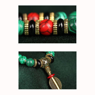 Buddha Gift Tibetan 108 Mala Malachite Beads Bracelet Necklace