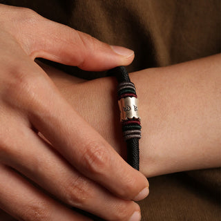 Buddha Gift 999 Sterling Silver Om Mani Padme Hum Peace Magnetic Buckle Bracelet