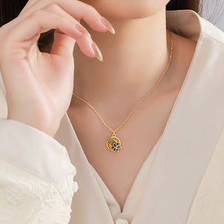 Buddha Gift 925 Sterling Silver Natural Hetian Cyan Jade Flower Luck Necklace Pendant Ring Earrings Set
