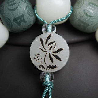 Buddha Gift White Bodhi Six True Words Protection Bracelet